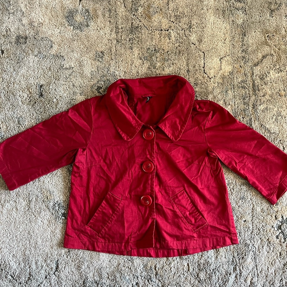 vintage women’s 90s red ambition button up jacket